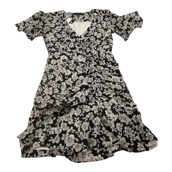 NWT Alex Marie “Suzy” Black Floral Cinched Waist Dress – 100% Cotton – Size 10 - Picture 8 of 16